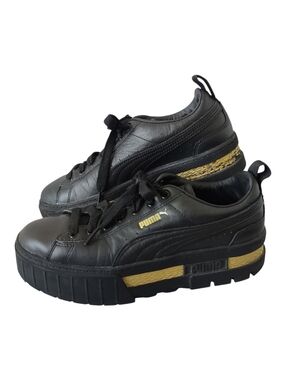 PUMA Mayze Glow sneakers with Gold Accent Platform